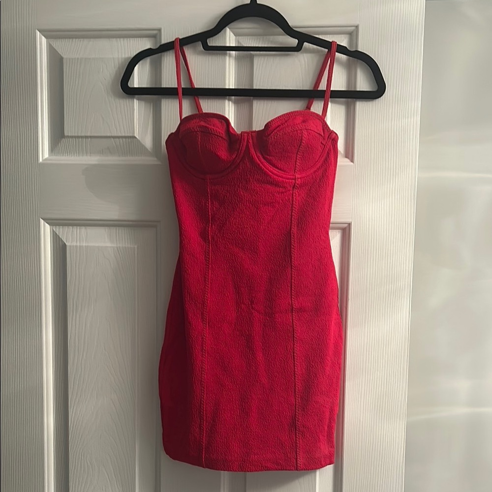 Red Strapless Dress